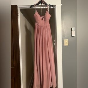 Azzazie bridesmaid dress blush pink
